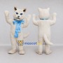 Custom White and Blue Cat with Bow Tie Mascot Costume Adult Full Body Suit for Pet Events