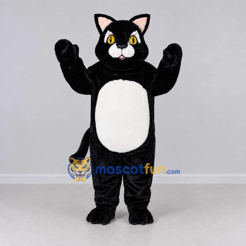 Custom Black and White Cat Mascot Costume Adult Full Body Suit for Pet Events Custom Black and White Cat Mascot Costume Adult Full Body Suit for Pet Events