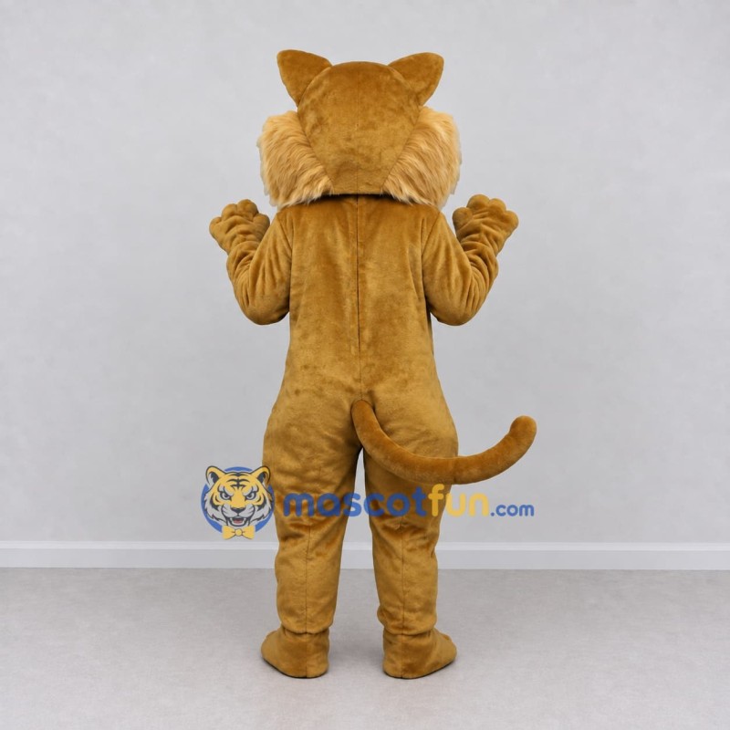Custom Golden Brown and Cream Cat Mascot Costume Adult Full Body Suit for Pet Events