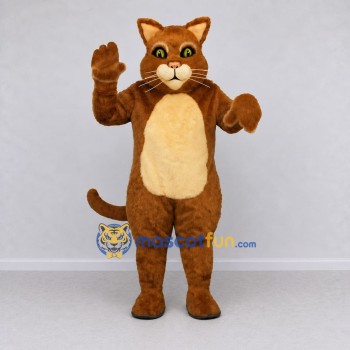 Custom Brown and Cream Cat Mascot Costume Adult Full Body Suit for Pet Events