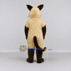 Custom Cream and Brown Siamese Cat Mascot Costume Adult Full Body Suit for Pet Events
