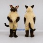 Custom Cream and Brown Siamese Cat Mascot Costume Adult Full Body Suit for Pet Events