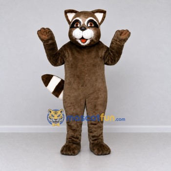 Custom Brown and White Raccoon Mascot Costume Adult Full Body Suit for Wildlife Events Custom Brown and White Raccoon Mascot Costume Adult Full Body Suit for Wildlife Events