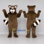 Custom Brown and White Raccoon Mascot Costume Adult Full Body Suit for Wildlife Events