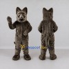 Custom Dark Brown Canine Character Mascot Costume Adult Full Body Suit for Community Events Custom Dark Brown Canine Character Mascot Costume Adult Full Body Suit for Community Events