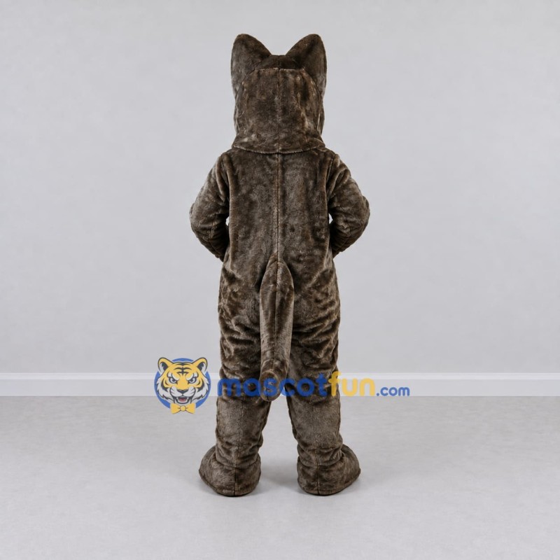 Custom Dark Brown Canine Character Mascot Costume Adult Full Body Suit for Community Events Custom Dark Brown Canine Character Mascot Costume Adult Full Body Suit for Community Events