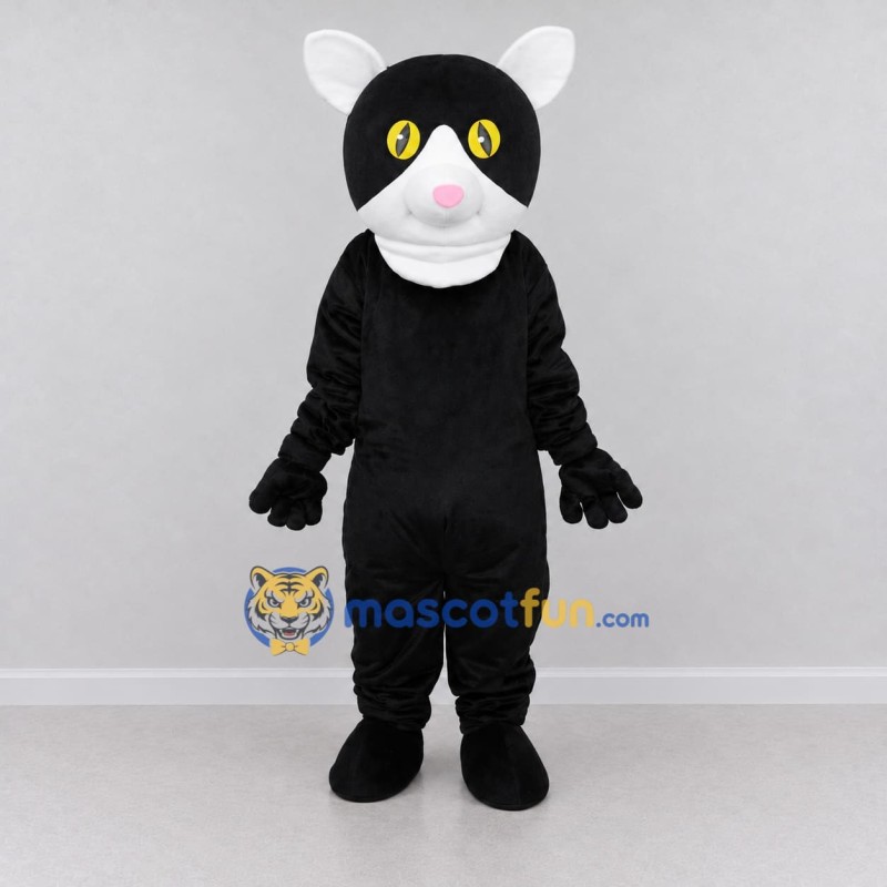 Custom Black and White Cat Mascot Costume Adult Full Body Suit for Pet Events Custom Black and White Cat Mascot Costume Adult Full Body Suit for Pet Events