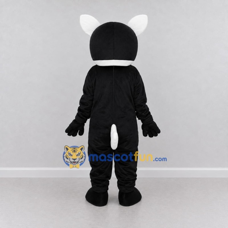 Custom Black and White Cat Mascot Costume Adult Full Body Suit for Pet Events Custom Black and White Cat Mascot Costume Adult Full Body Suit for Pet Events