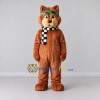 Custom Orange and Brown Animal Aviator Mascot Costume Adult Full Body Suit for Themed Parties Custom Orange and Brown Animal Aviator Mascot Costume Adult Full Body Suit for Themed Parties