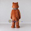 Custom Orange and Brown Animal Aviator Mascot Costume Adult Full Body Suit for Themed Parties Custom Orange and Brown Animal Aviator Mascot Costume Adult Full Body Suit for Themed Parties