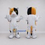 Custom White Orange and Black Calico Cat Mascot Costume Adult Full Body Suit for Pet Events