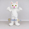 Custom White Cat Mascot Costume Adult Full Body Suit for Pet Events Custom White Cat Mascot Costume Adult Full Body Suit for Pet Events