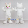 Custom White Cat Mascot Costume Adult Full Body Suit for Pet Events Custom White Cat Mascot Costume Adult Full Body Suit for Pet Events