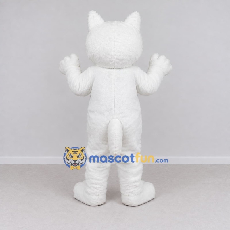 Custom White Cat Mascot Costume Adult Full Body Suit for Pet Events Custom White Cat Mascot Costume Adult Full Body Suit for Pet Events