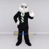 Custom White and Black Cat in Business Suit Mascot Costume Adult Full Body Suit for Corporate Events Custom White and Black Cat in Business Suit Mascot Costume Adult Full Body Suit for Corporate Events