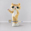 Custom Golden Yellow and White Cat Mascot Costume Adult Full Body Suit for Pet Events