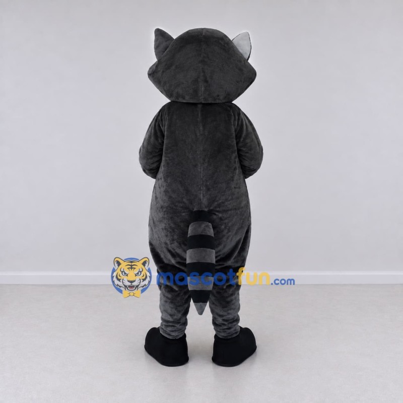 Custom Dark Gray and White Raccoon Mascot Costume Adult Full Body Suit for Wildlife Events