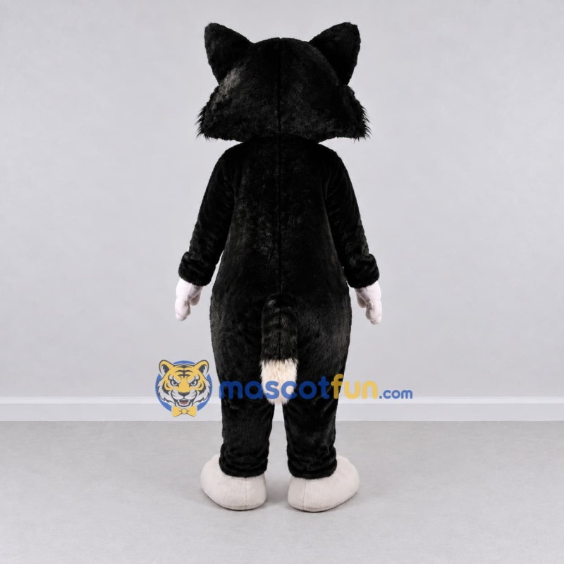 Custom Black and White Cat Mascot Costume Adult Full Body Suit for Pet Events Custom Black and White Cat Mascot Costume Adult Full Body Suit for Pet Events
