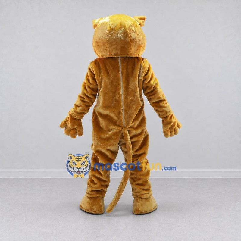 Custom Golden Brown and Cream Cat Mascot Costume Adult Full Body Suit for Pet Events