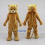 Custom Golden Brown and Cream Cat Mascot Costume Adult Full Body Suit for Pet Events