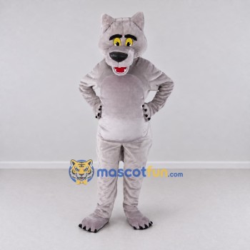 Custom Gray Wolf Mascot Costume Adult Full Body Suit for Wildlife Events Custom Gray Wolf Mascot Costume Adult Full Body Suit for Wildlife Events