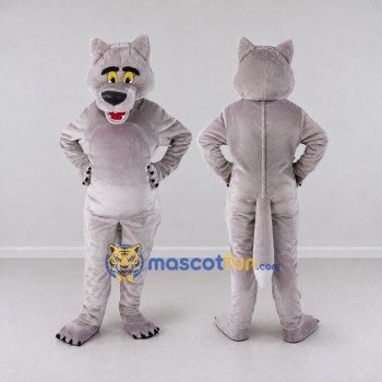Custom Gray Wolf Mascot Costume Adult Full Body Suit for Wildlife Events