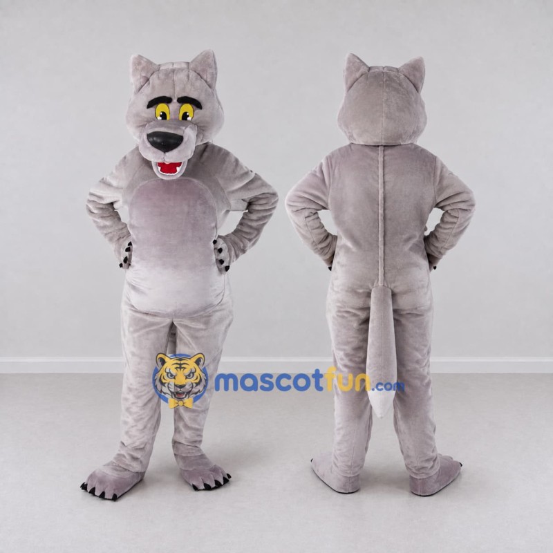 Custom Gray Wolf Mascot Costume Adult Full Body Suit for Wildlife Events Custom Gray Wolf Mascot Costume Adult Full Body Suit for Wildlife Events