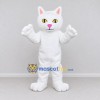 Custom White Cat Mascot Costume Adult Full Body Suit for Pet Events Custom White Cat Mascot Costume Adult Full Body Suit for Pet Events