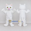 Custom White Cat Mascot Costume Adult Full Body Suit for Pet Events Custom White Cat Mascot Costume Adult Full Body Suit for Pet Events