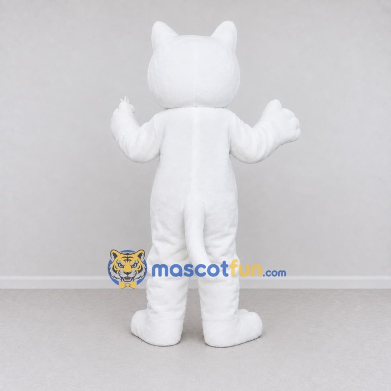 Custom White Cat Mascot Costume Adult Full Body Suit for Pet Events Custom White Cat Mascot Costume Adult Full Body Suit for Pet Events