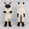 Custom Cream and Brown Siamese Cat Mascot Costume Adult Full Body Suit for Pet Events