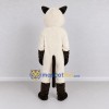 Custom Cream and Brown Siamese Cat Mascot Costume Adult Full Body Suit for Pet Events