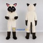 Custom Cream and Brown Siamese Cat Mascot Costume Adult Full Body Suit for Pet Events