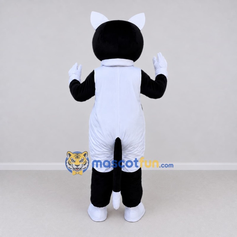 Custom Black and White Cat Mascot Costume Adult Full Body Suit for Pet Events Custom Black and White Cat Mascot Costume Adult Full Body Suit for Pet Events