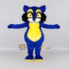 Custom Blue and Yellow Cat Mascot Costume Adult Full Body Suit for Children's Parties