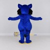 Custom Blue and Yellow Cat Mascot Costume Adult Full Body Suit for Children's Parties
