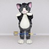 Custom Gray Black and White Tabby Cat Mascot Costume Adult Full Body Suit for Pet Events Custom Gray Black and White Tabby Cat Mascot Costume Adult Full Body Suit for Pet Events
