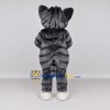 Custom Gray Black and White Tabby Cat Mascot Costume Adult Full Body Suit for Pet Events Custom Gray Black and White Tabby Cat Mascot Costume Adult Full Body Suit for Pet Events