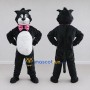 Custom Black White and Pink Cat with Bow Tie Mascot Costume Adult Full Body Suit for Pet Events