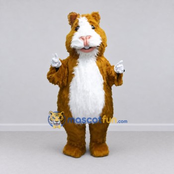 Custom Brown and White Guinea Pig Mascot Costume Adult Full Body Suit for Pet Events Custom Brown and White Guinea Pig Mascot Costume Adult Full Body Suit for Pet Events