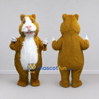 Custom Brown and White Guinea Pig Mascot Costume Adult Full Body Suit for Pet Events