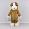 Custom Brown and White Dog Mascot Costume Adult Full Body Suit for Pet Events Custom Brown and White Dog Mascot Costume Adult Full Body Suit for Pet Events
