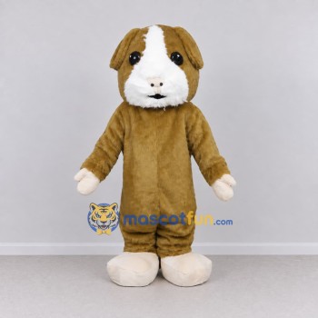 Custom Brown and White Dog Mascot Costume Adult Full Body Suit for Pet Events Custom Brown and White Dog Mascot Costume Adult Full Body Suit for Pet Events