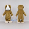 Custom Brown and White Dog Mascot Costume Adult Full Body Suit for Pet Events Custom Brown and White Dog Mascot Costume Adult Full Body Suit for Pet Events