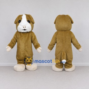 Custom Brown and White Dog Mascot Costume Adult Full Body Suit for Pet Events