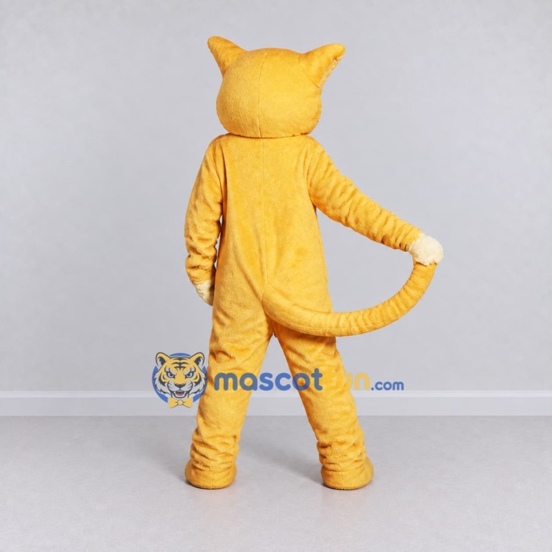 Custom Golden Yellow Cat Mascot Costume Adult Full Body Suit for Pet Events Custom Golden Yellow Cat Mascot Costume Adult Full Body Suit for Pet Events