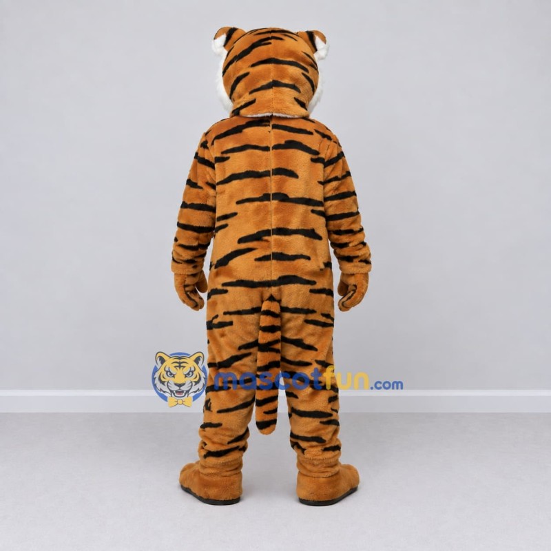 Custom Orange Black and White Roaring Tiger Mascot Costume Adult Full Body Suit for Sports Events Custom Orange Black and White Roaring Tiger Mascot Costume Adult Full Body Suit for Sports Events