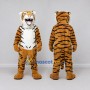 Custom Orange Black and White Roaring Tiger Mascot Costume Adult Full Body Suit for Sports Events