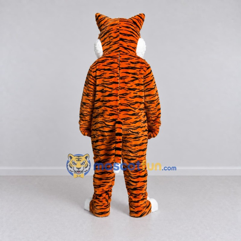Custom Orange Black and White Tiger Mascot Costume Adult Full Body Suit for Wildlife Events Custom Orange Black and White Tiger Mascot Costume Adult Full Body Suit for Wildlife Events