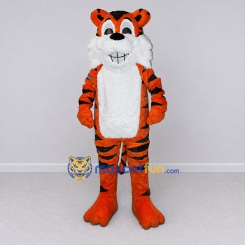 Custom Orange Black and White Tiger Mascot Costume Adult Full Body Suit for Wildlife Events Custom Orange Black and White Tiger Mascot Costume Adult Full Body Suit for Wildlife Events